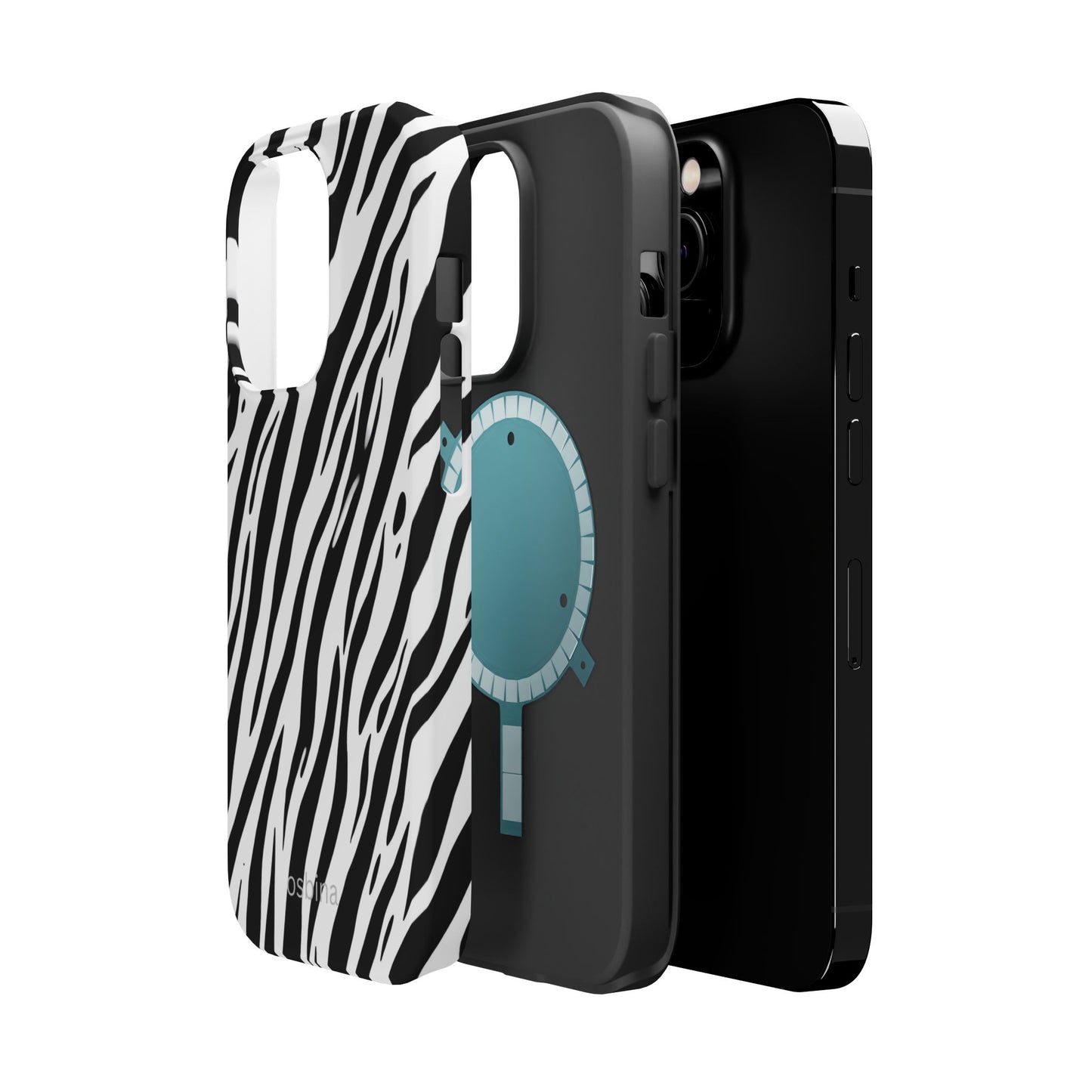 osbina | MagSafe Compatible for iPhone | The Bengal Bold Stripe Case in White + Black | The Season Collective