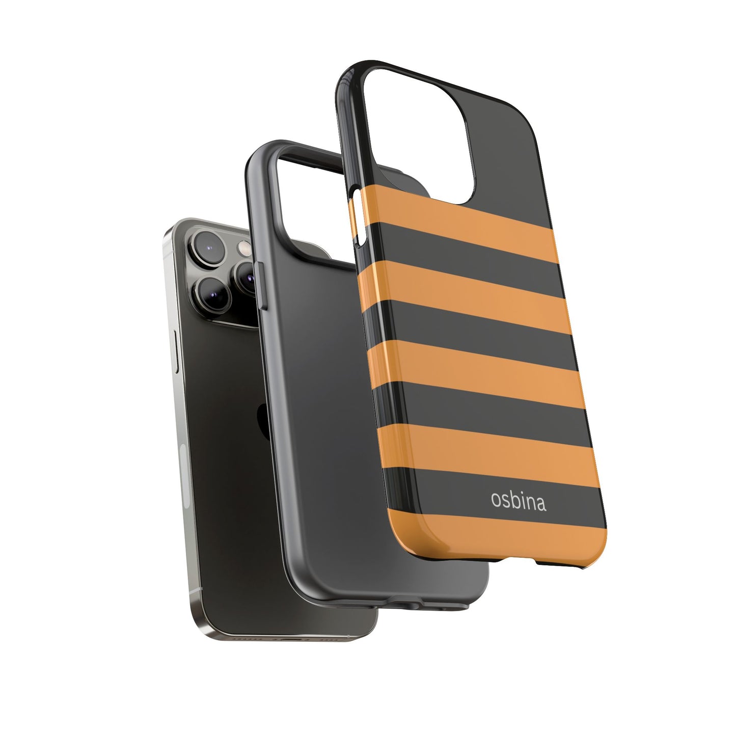 osbina | The Horizon Stripe Case in Black + Orange | The Season Collective