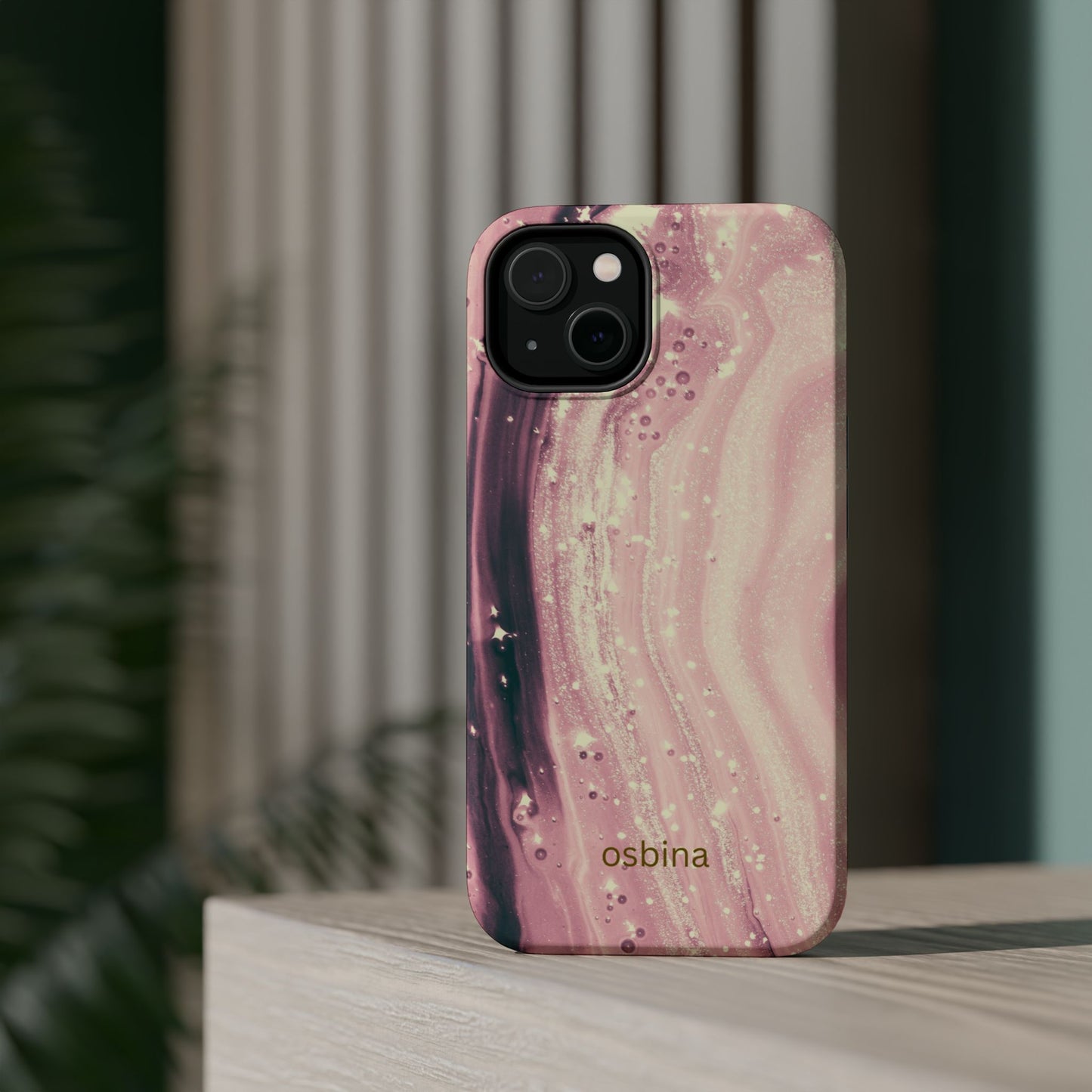 osbina | MagSafe compatible for iPhone | The Amethyst Glow Phone Case | Modern Muse Collection