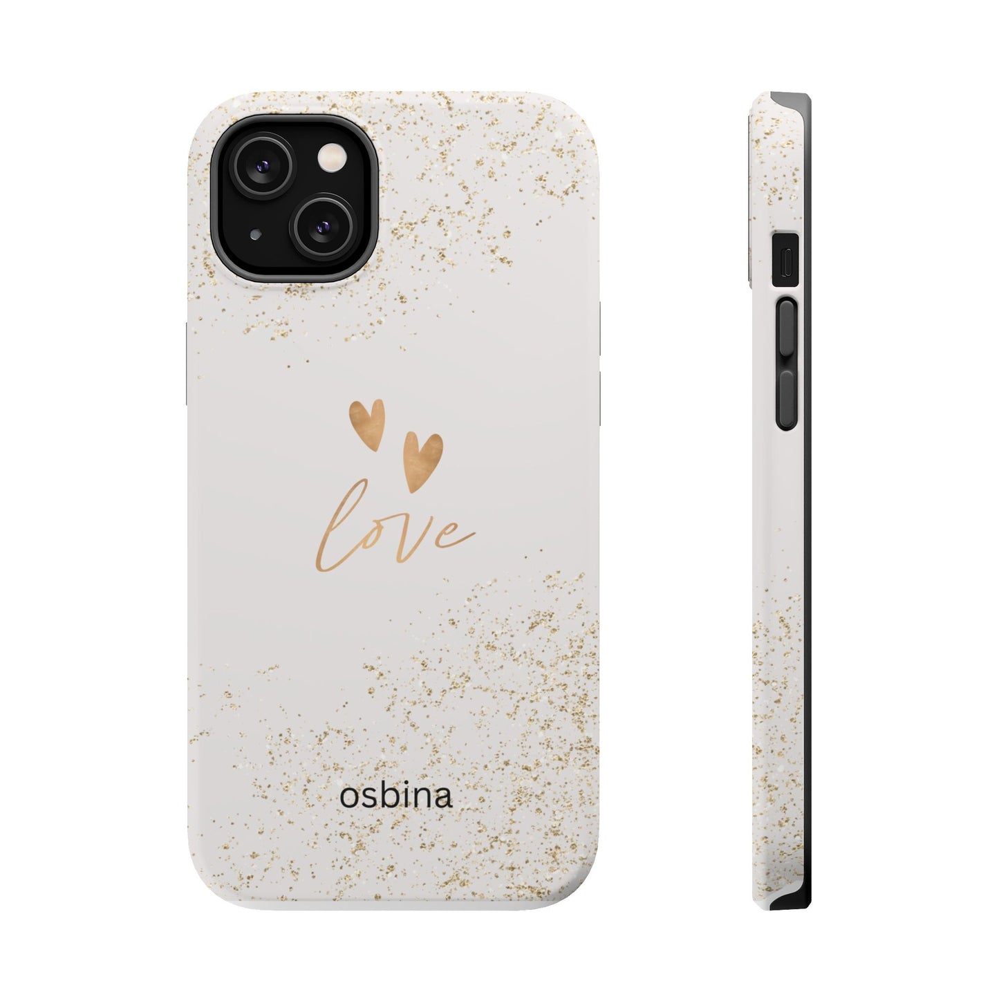 osbina | MagSafe compatible for iPhone | Golden Amour Phone Case | Modern Muse Collection