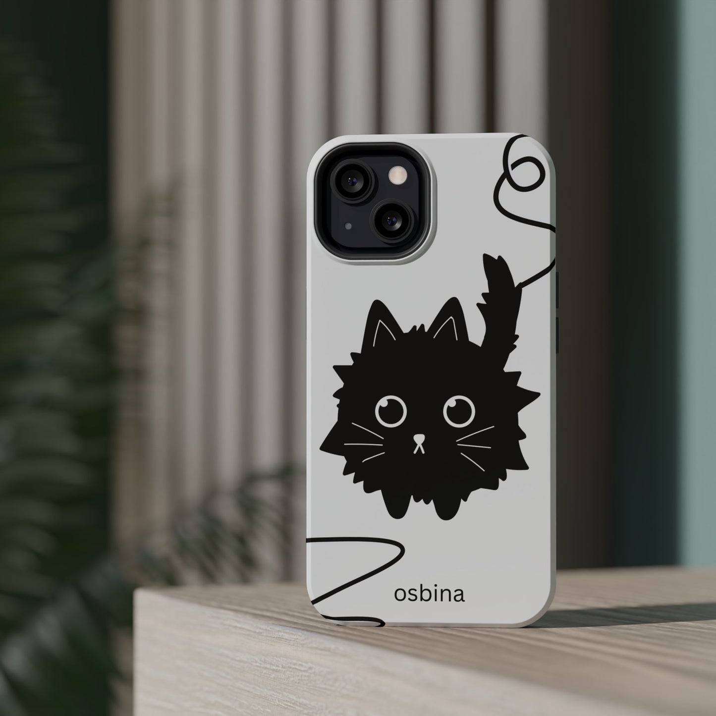 osbina | MagSafe compatible for iPhone | Midnight Couture Cat Phone Case | Season Collective Collection