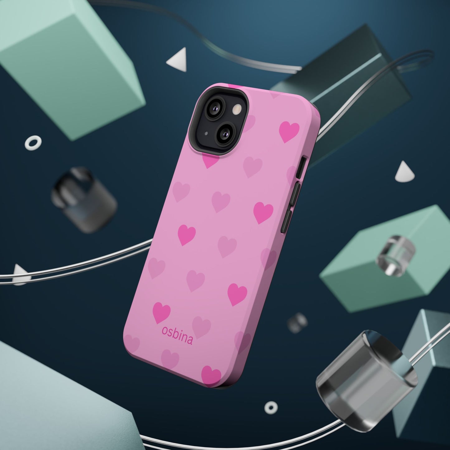 osbina | MagSafe compatible for iPhone | The Blushing Hearts Case | YAYOU Collection Supporting Shine Like Sable
