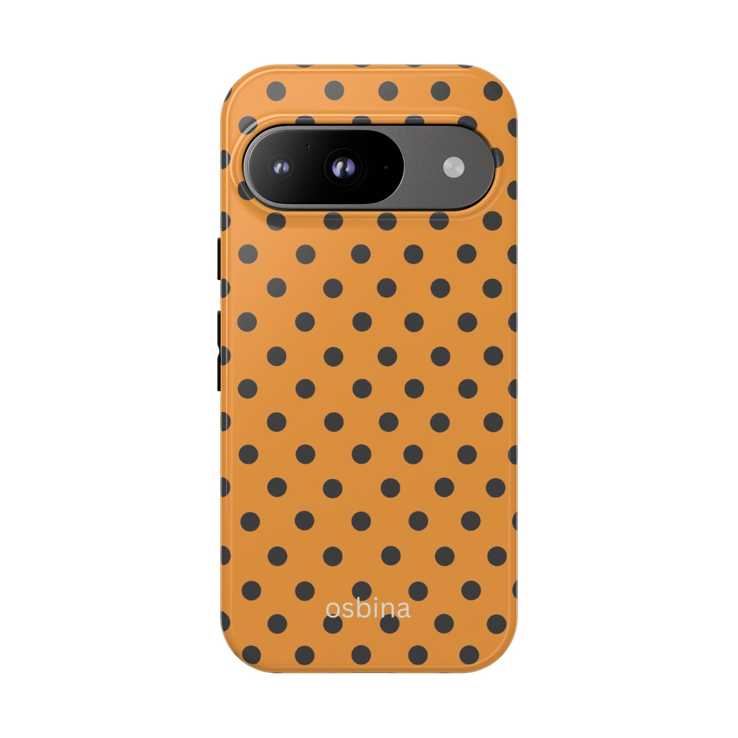 osbina | Spot On Chic — The Orange + Black Polka Dot Case | The Season Collective