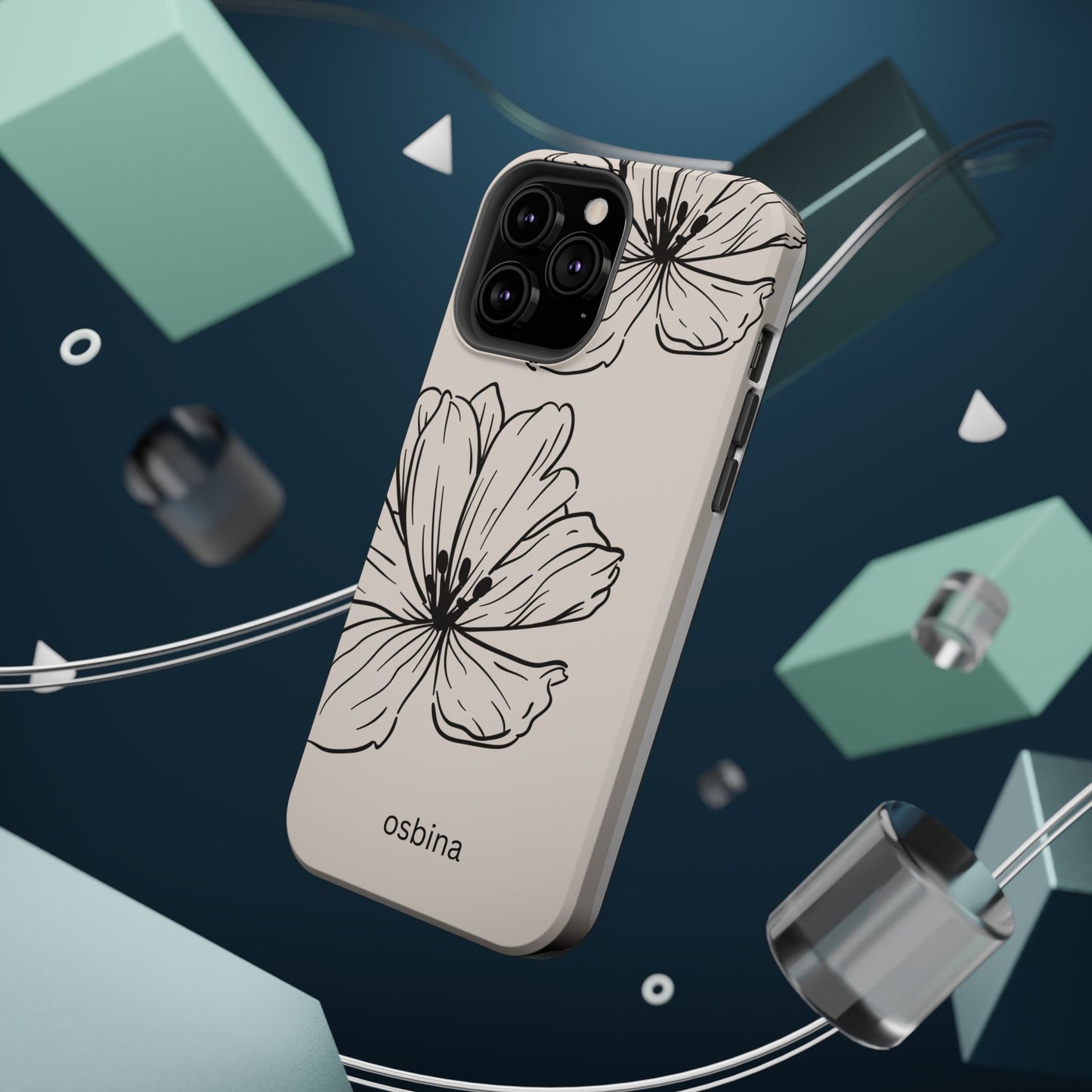 osbina | MagSafe compatible for iPhone | Poppy Whisper Phone Case | Modern Muse Collection