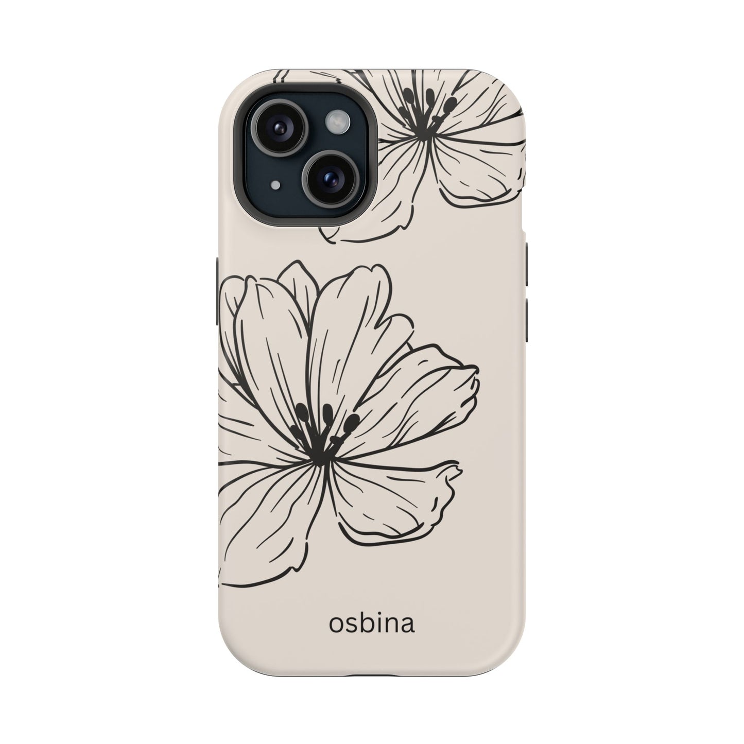 osbina | MagSafe compatible for iPhone | Poppy Whisper Phone Case | Modern Muse Collection