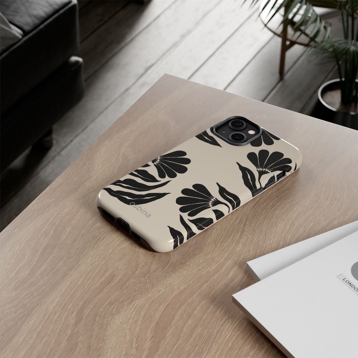 osbina | Obsidian Bloom Flower Phone Case | Modern Muse Collection