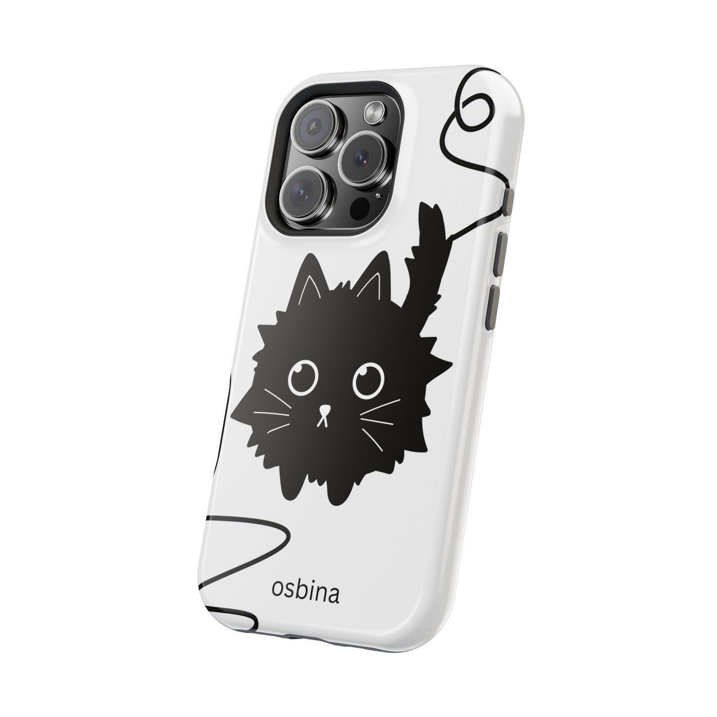 osbina | MagSafe compatible for iPhone | Midnight Couture Cat Phone Case | Season Collective Collection