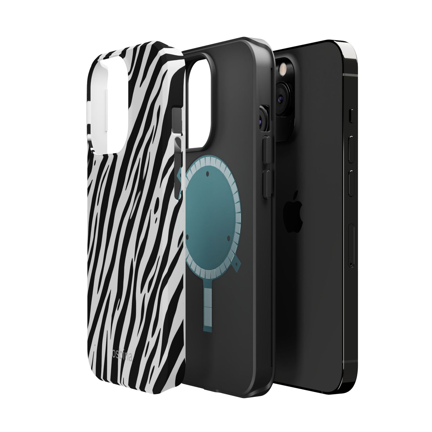 osbina | MagSafe Compatible for iPhone | The Bengal Bold Stripe Case in White + Black | The Season Collective