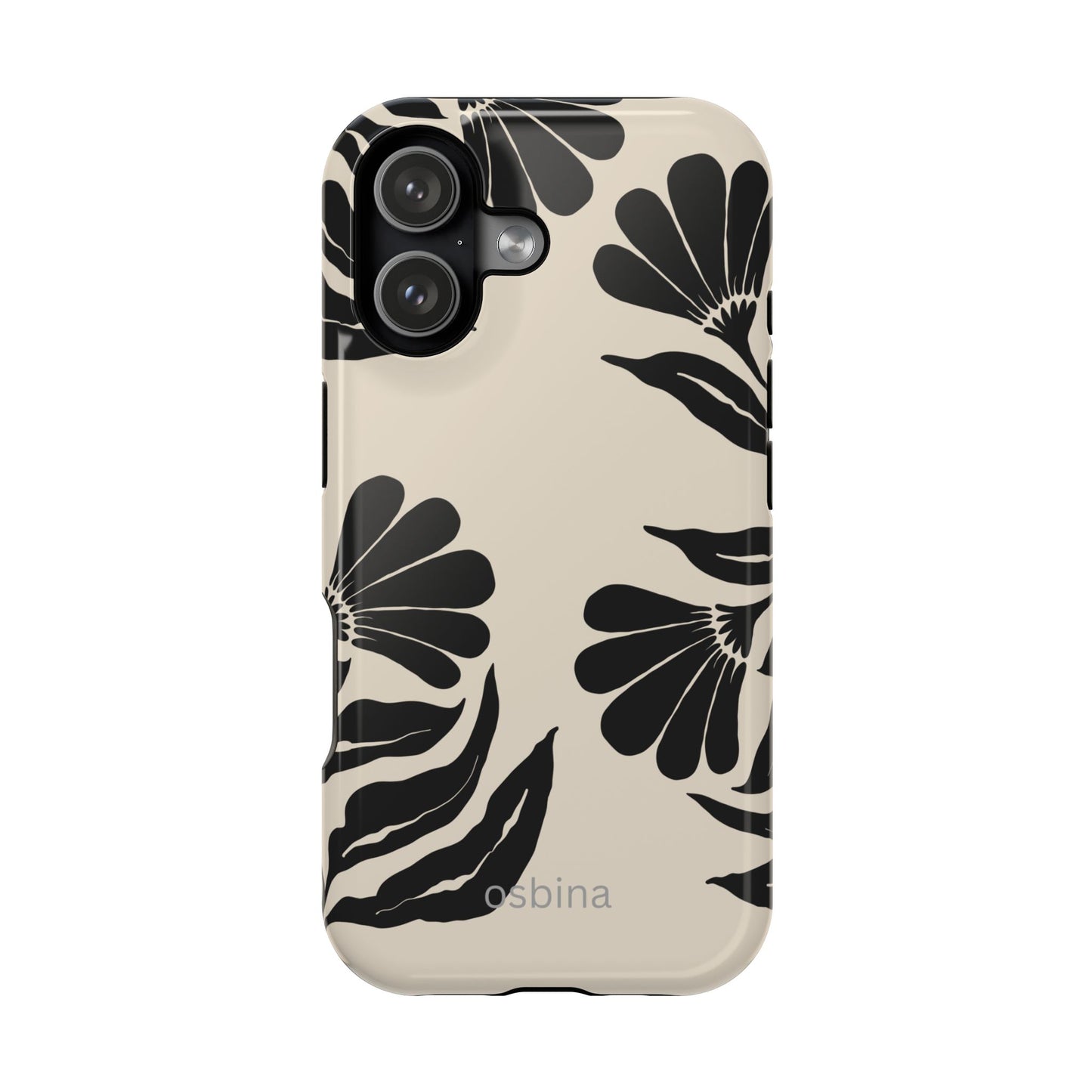 osbina | MagSafe compatible for iPhone | Obsidian Bloom Flower Phone Case | Modern Muse Collection