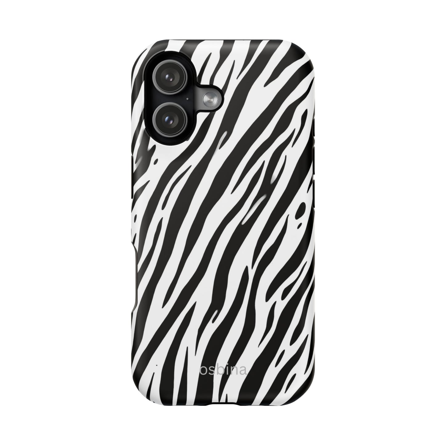 osbina | MagSafe Compatible for iPhone | The Bengal Bold Stripe Case in White + Black | The Season Collective