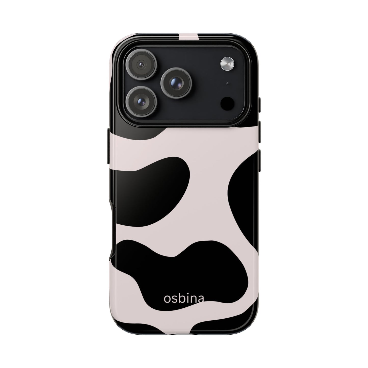 osbina | Prairie Chic Pink & Black Cow Print Phone Case | Modern Muse Collection