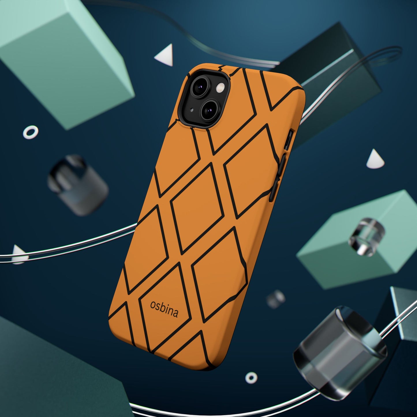 osbina | MagSafe Compatible for iPhone | Diamonds Are Your Phone’s Best Friend — The Orange + Black Diamond Case | The Season Collective