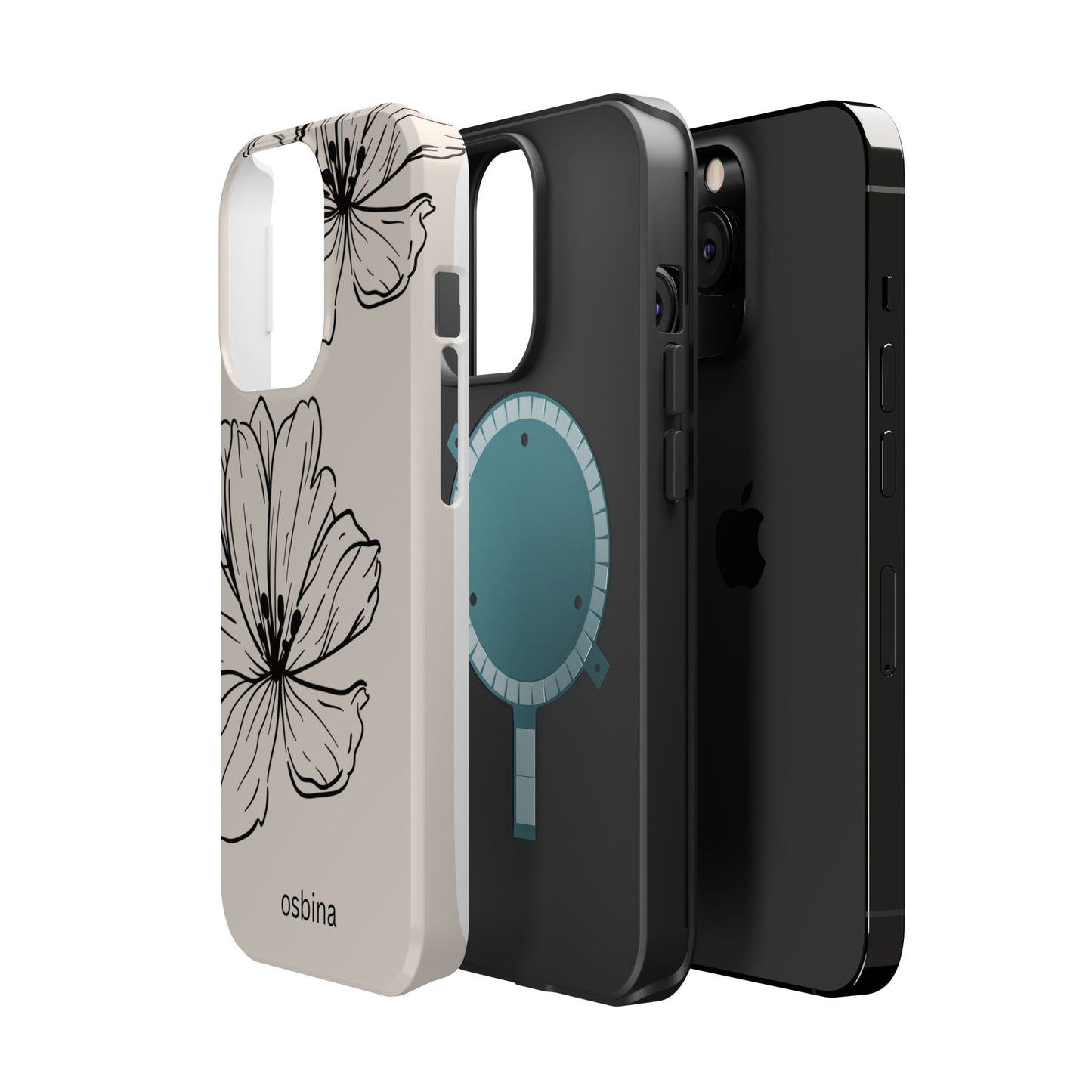 osbina | MagSafe compatible for iPhone | Poppy Whisper Phone Case | Modern Muse Collection