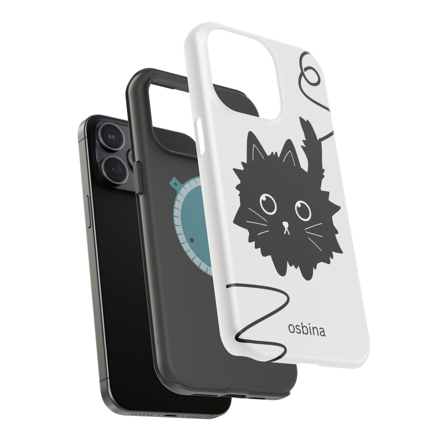 osbina | MagSafe compatible for iPhone | Midnight Couture Cat Phone Case | Season Collective Collection