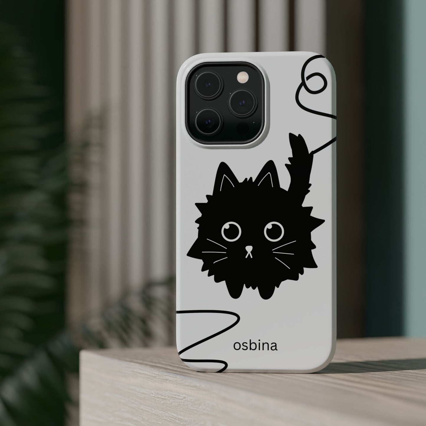 osbina | MagSafe compatible for iPhone | Midnight Couture Cat Phone Case | Season Collective Collection