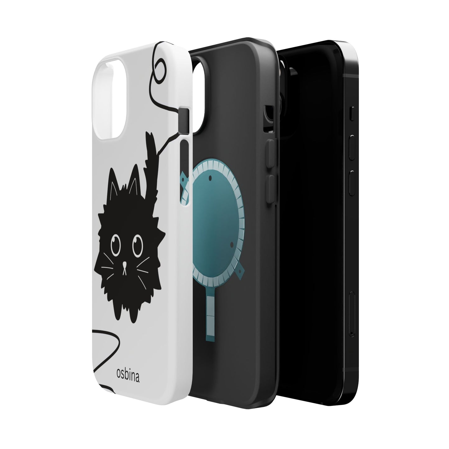 osbina | MagSafe compatible for iPhone | Midnight Couture Cat Phone Case | Season Collective Collection