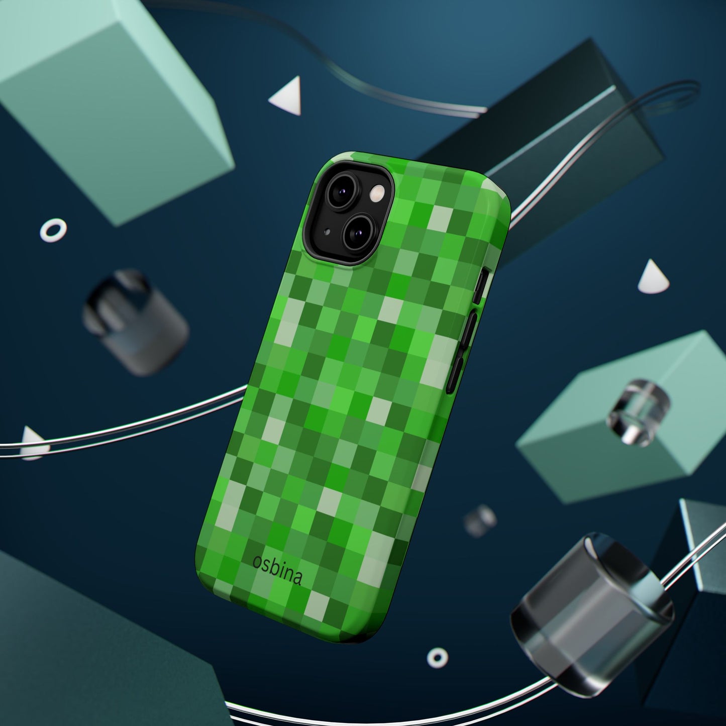 osbina | MagSafe compatible for iPhone | Mosaic Viridis Phone Case | Color Edit Collection