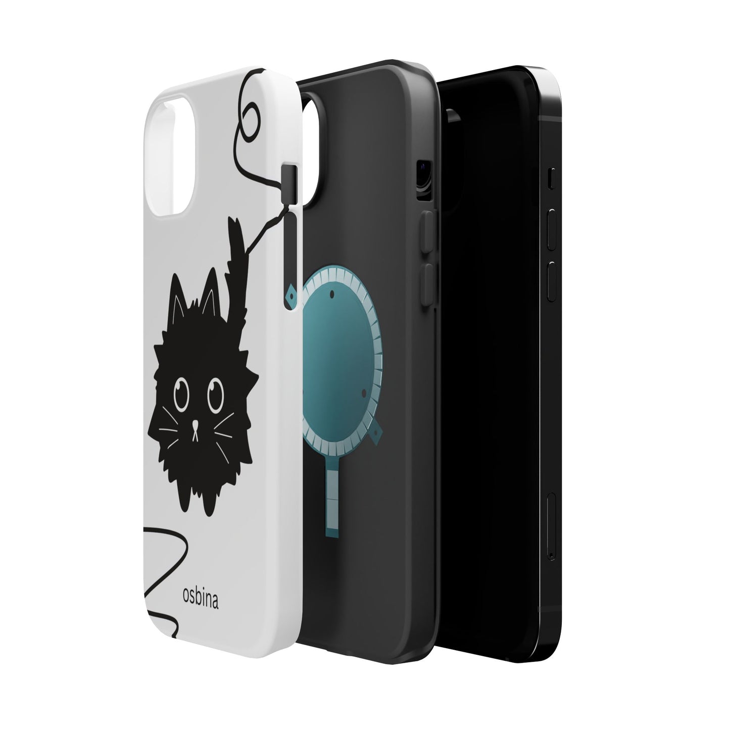 osbina | MagSafe compatible for iPhone | Midnight Couture Cat Phone Case | Season Collective Collection