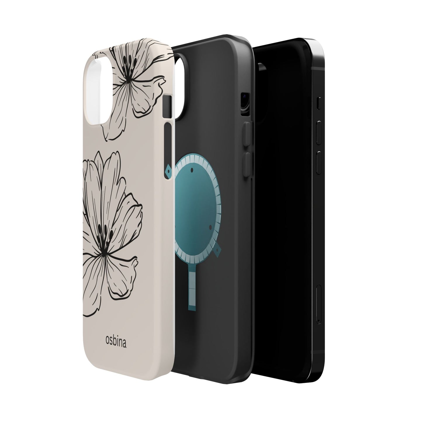 osbina | MagSafe compatible for iPhone | Poppy Whisper Phone Case | Modern Muse Collection