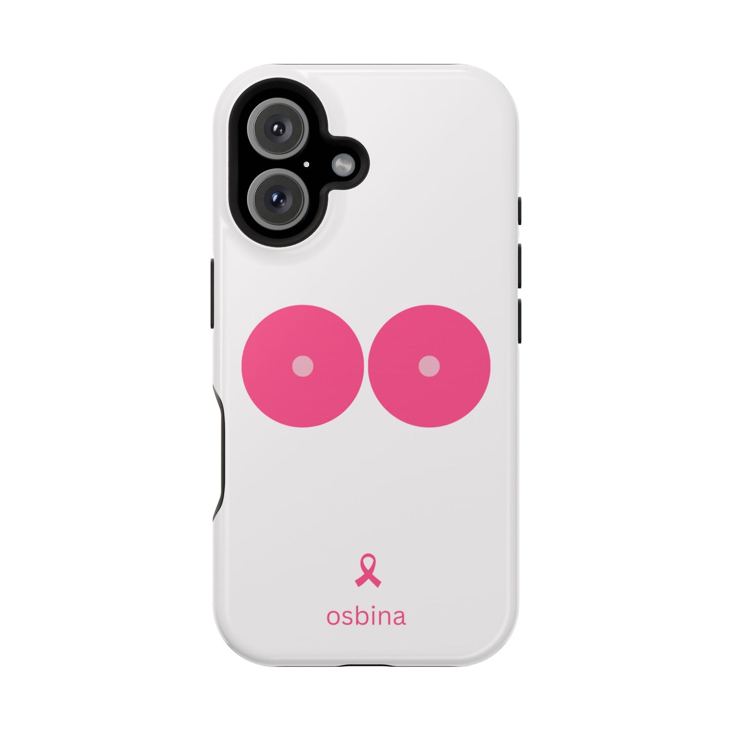 osbina | MagSafe compatible for iPhone | Limited Edition The Check Your Tatas Case in Light Pink + Soft Pink + Hot Pink | The Pink October Collection | Inspired By