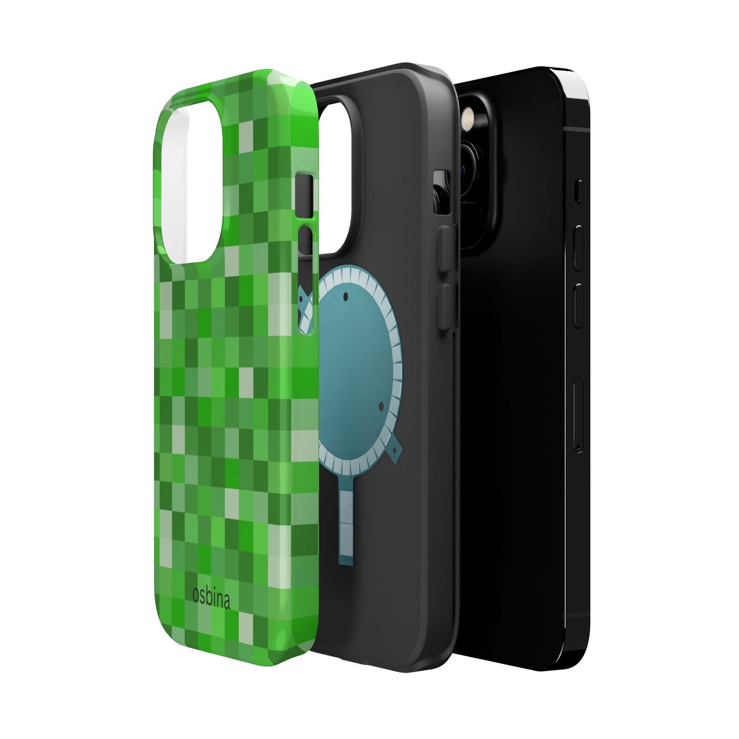 osbina | MagSafe compatible for iPhone | Mosaic Viridis Phone Case | Color Edit Collection