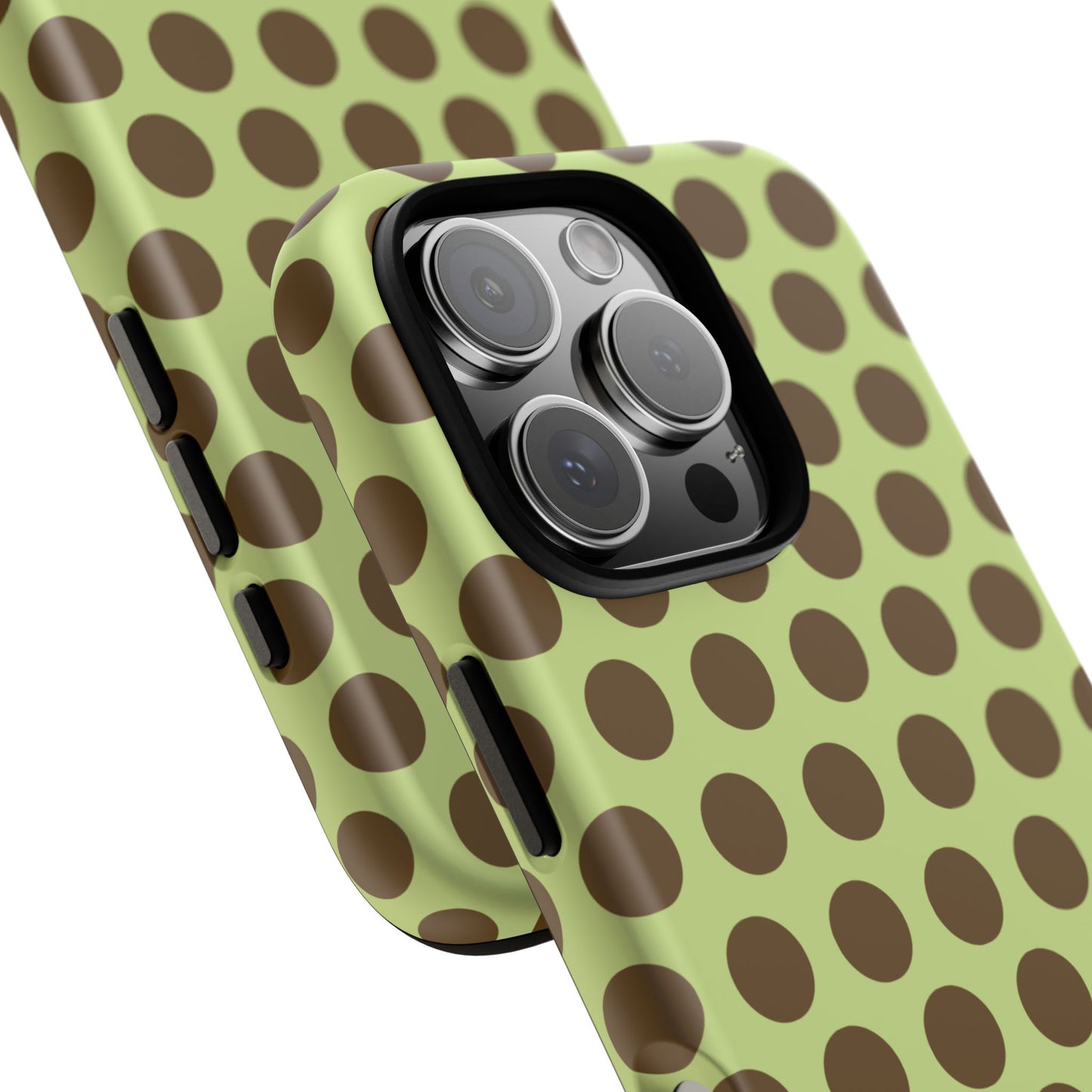 osbina | Chartreuse Cocoa Dots Phone Case | Color Edit Collection