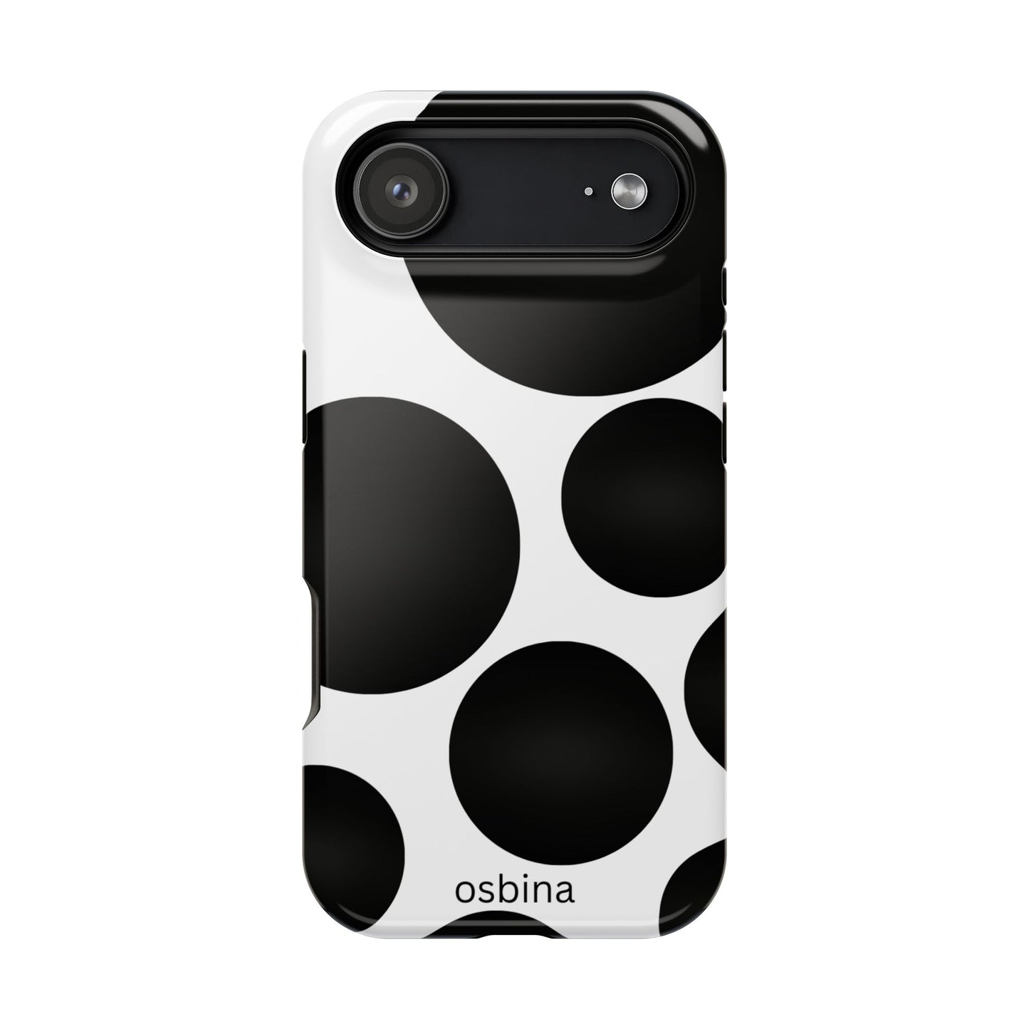 osbina | MagSafe compatible for iPhone | The Noir Bubbles Phone Case | Modern Muse Collection
