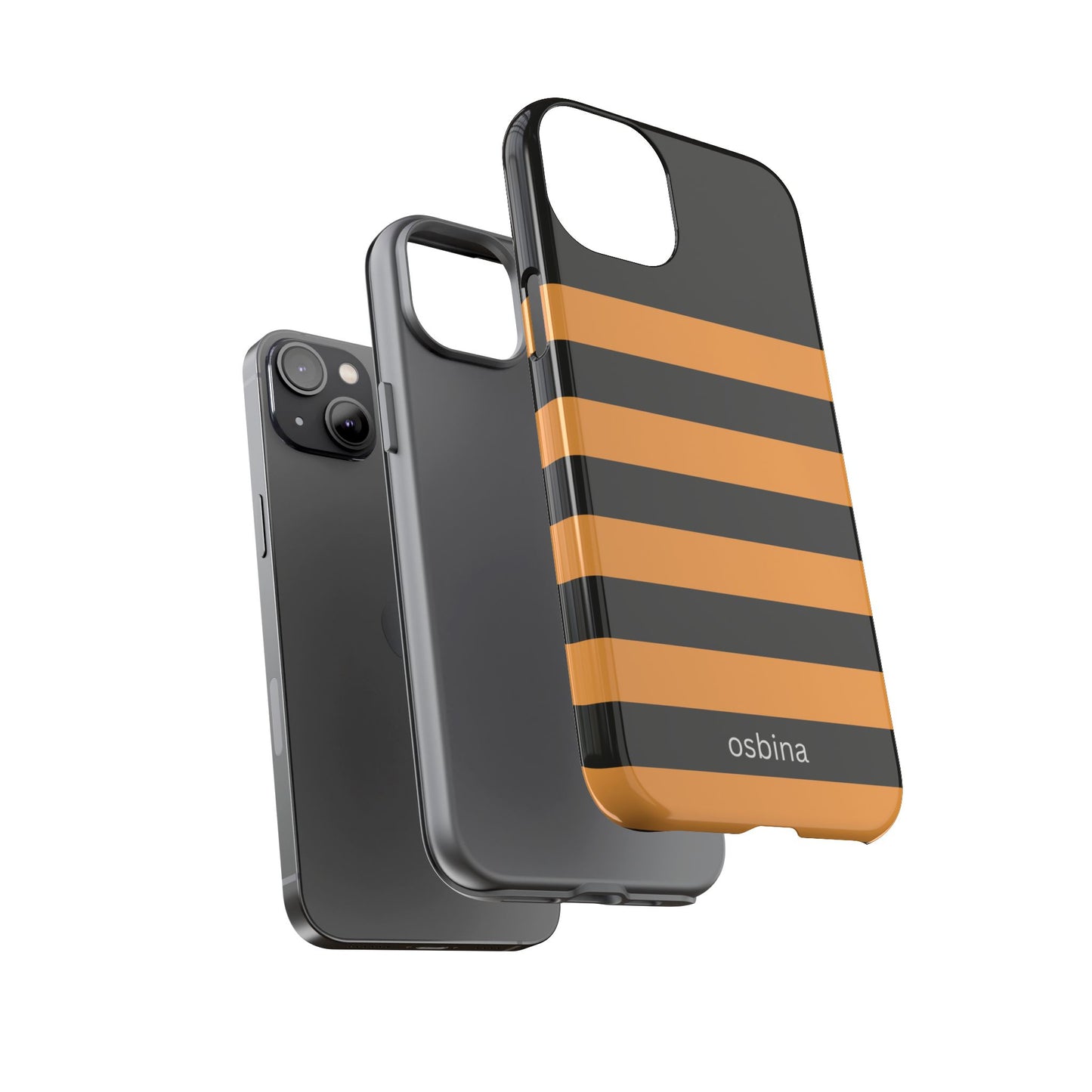 osbina | The Horizon Stripe Case in Black + Orange | The Season Collective
