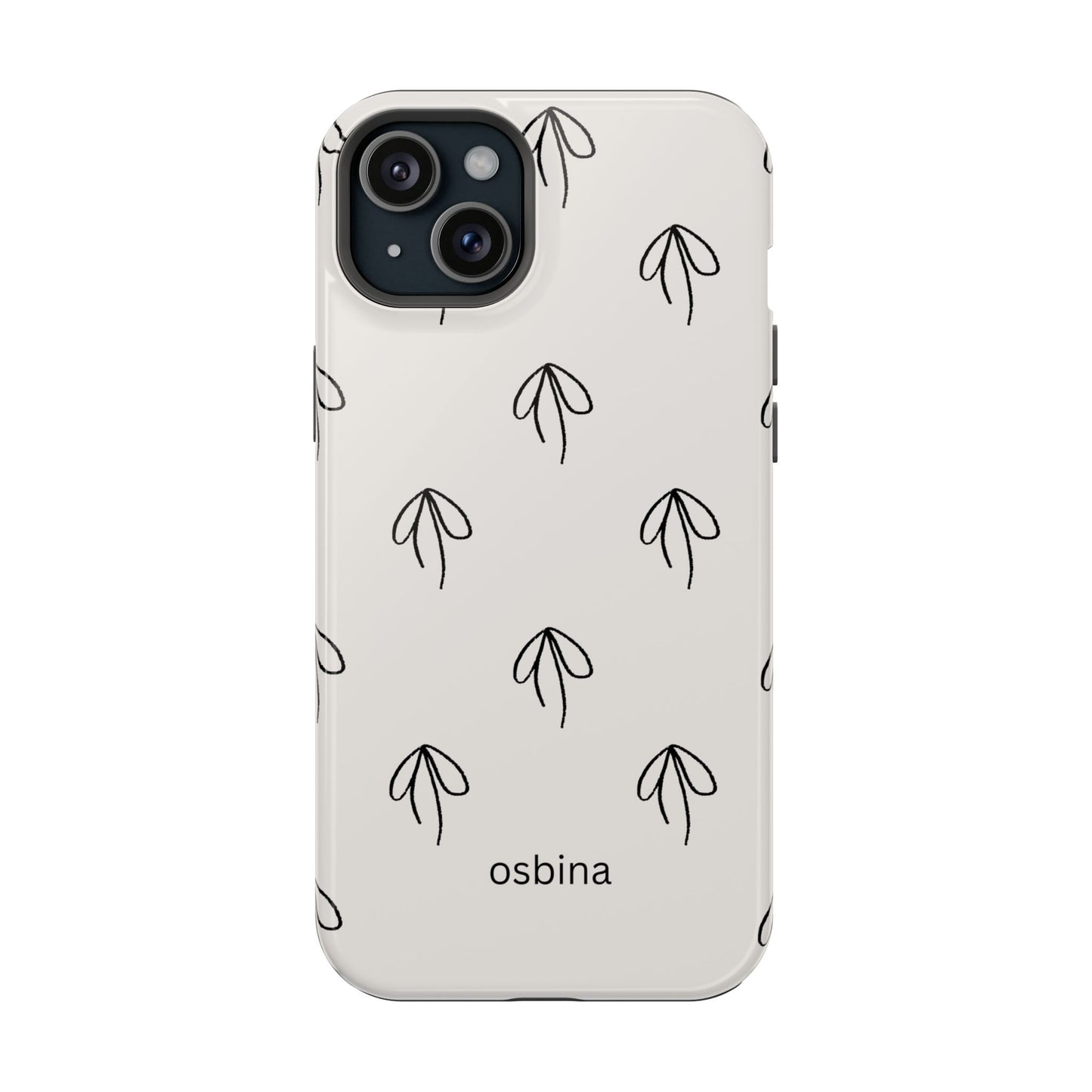 osbina | MagSafe compatible for iPhone | Linéa Flora Minimalistic Flower Phone Case | Modern Muse Collection