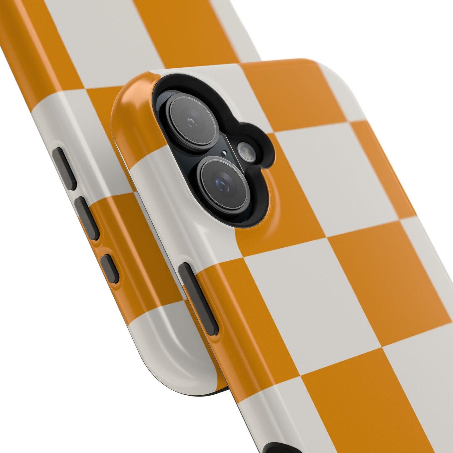 osbina | MagSafe Compatible for iPhone | Check You Out — The Orange + White Check Case | The Season Collective