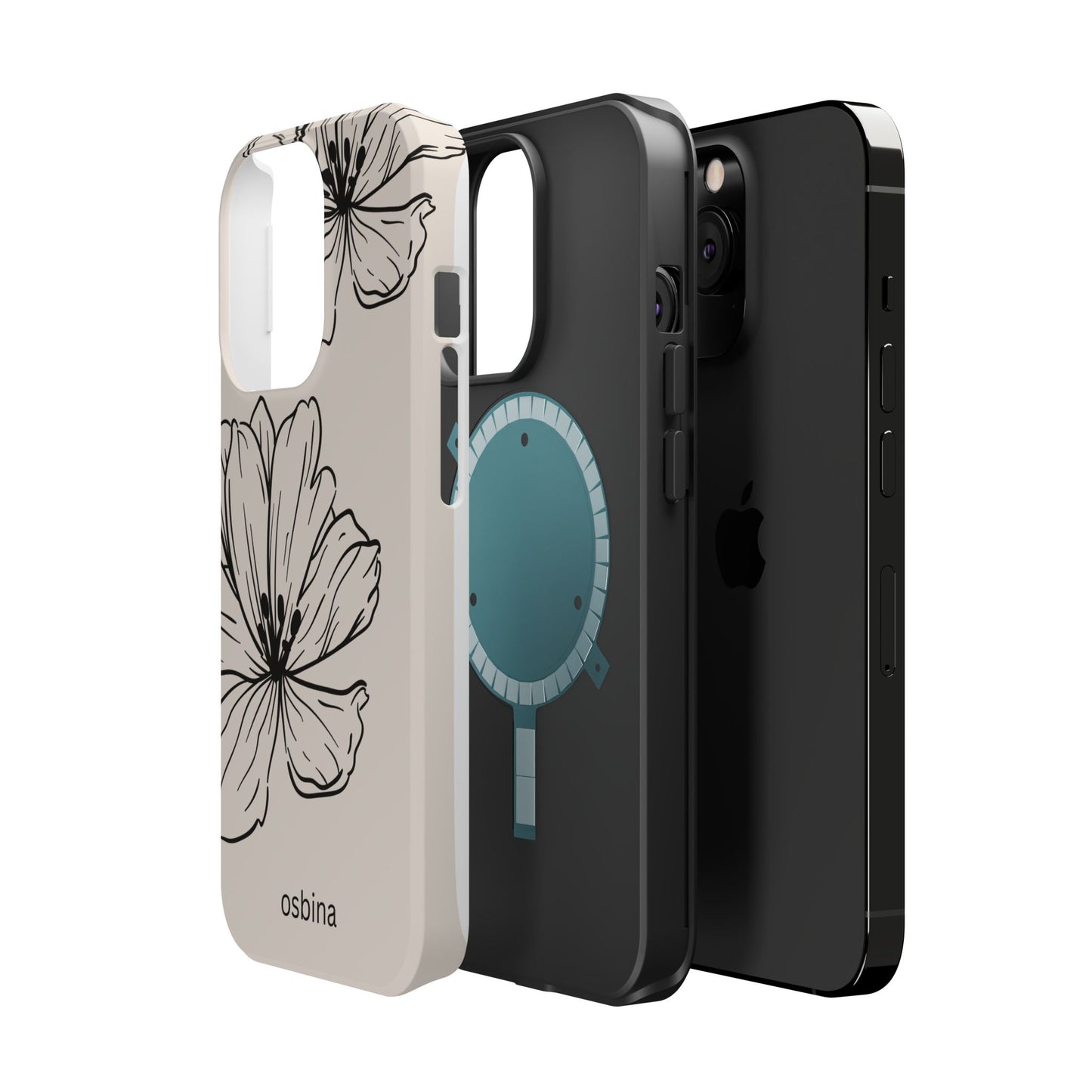 osbina | MagSafe compatible for iPhone | Poppy Whisper Phone Case | Modern Muse Collection
