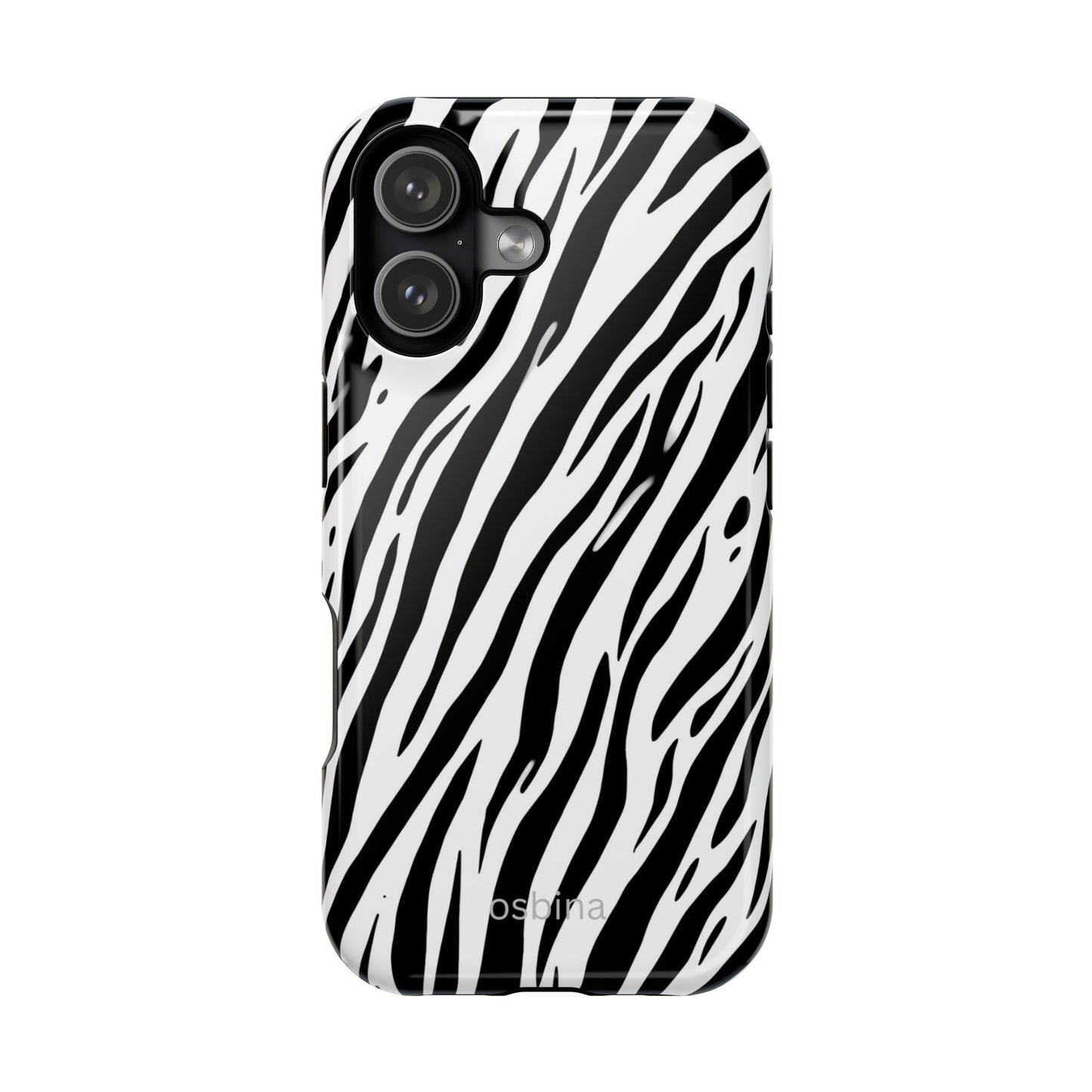 osbina | MagSafe Compatible for iPhone | The Bengal Bold Stripe Case in White + Black | The Season Collective