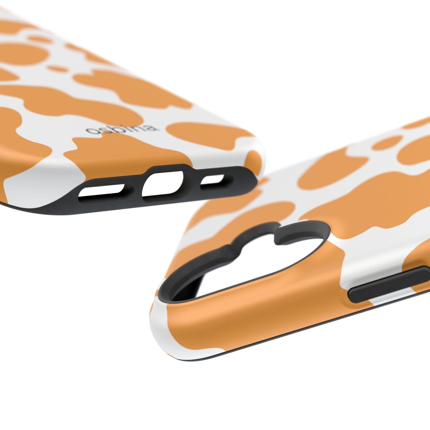 osbina | MagSafe Compatible for iPhone | Holy Cow, It’s Chic — The Orange Cow Print Case | The Season Collective