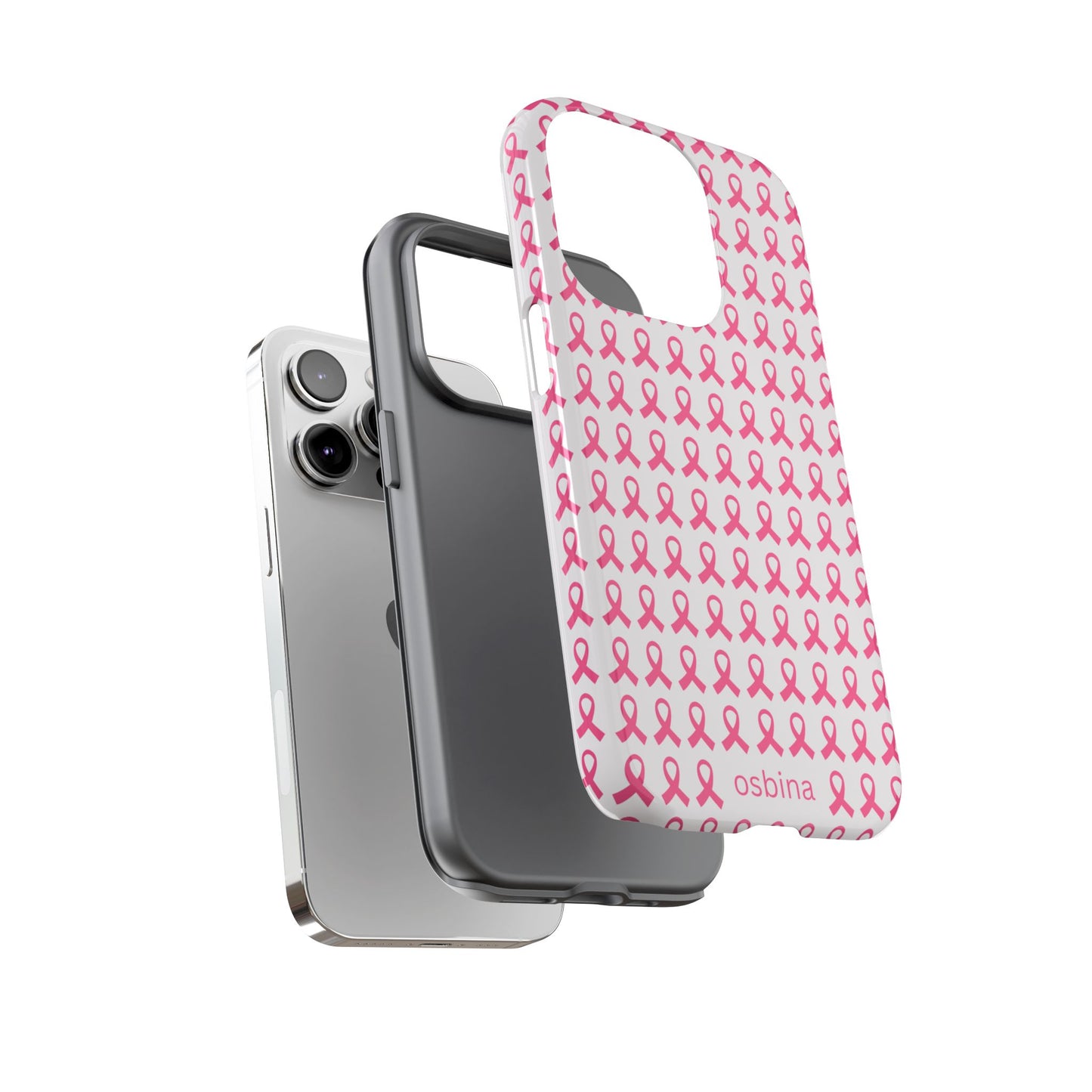 osbina | Limited Edition The Side by Side Pink Ribbon Case in Light Pink + Soft Pink + Hot Pink | The Pink October Collection | Inspired By