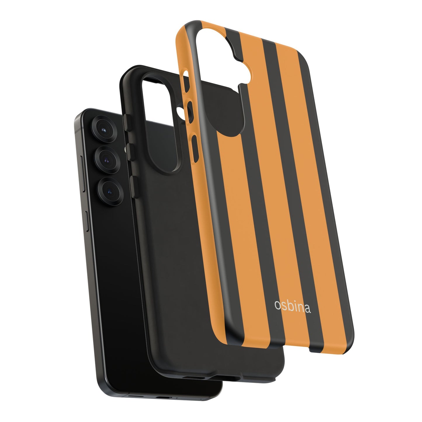 osbina | The Statement Stripe Case in Black + Orange | The Season Collective