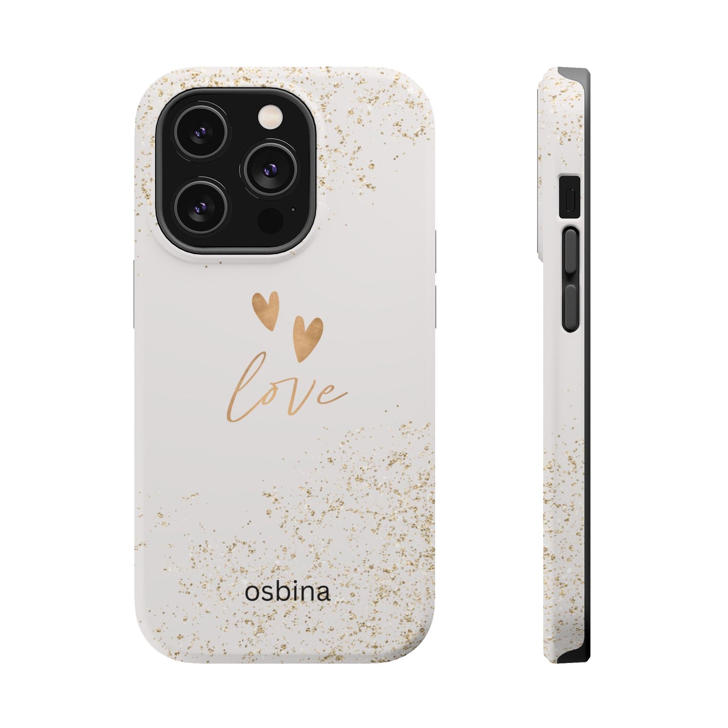 osbina | MagSafe compatible for iPhone | Golden Amour Phone Case | Modern Muse Collection