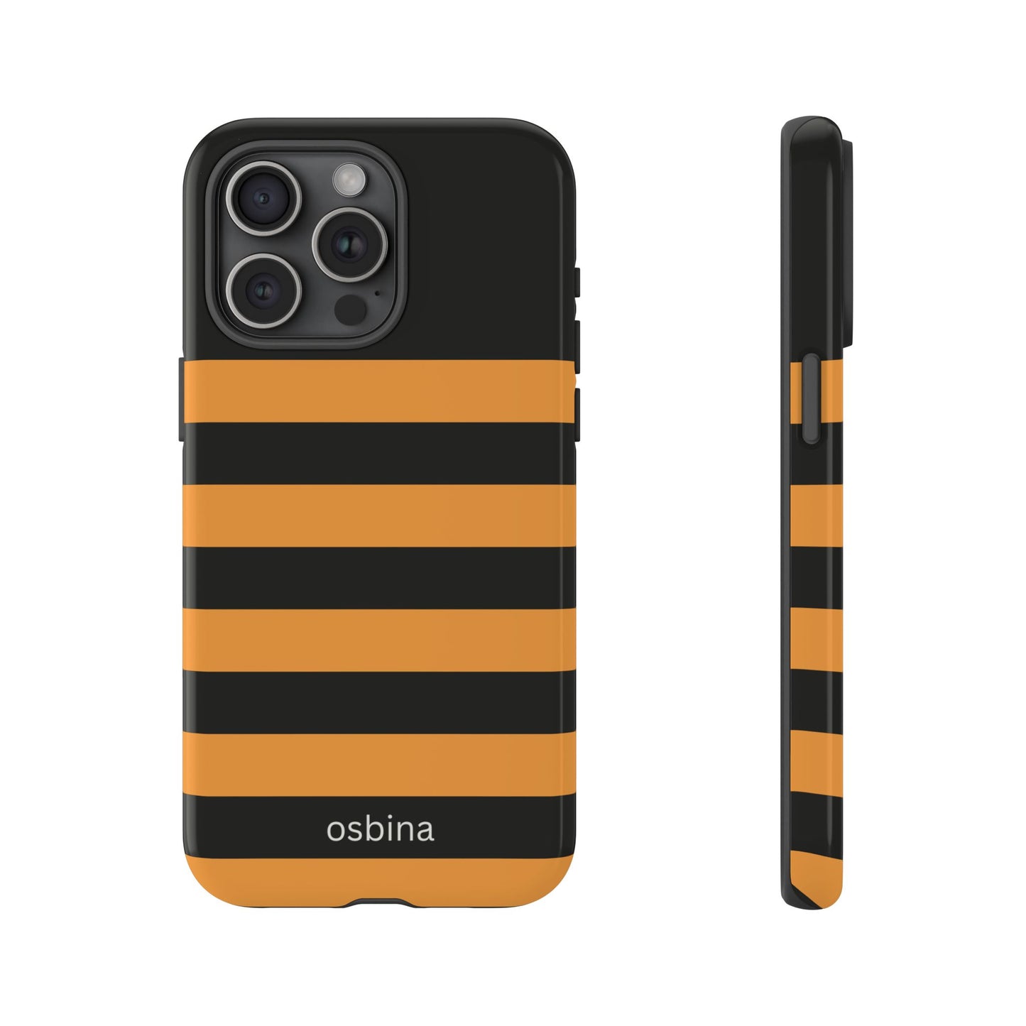 osbina | The Horizon Stripe Case in Black + Orange | The Season Collective