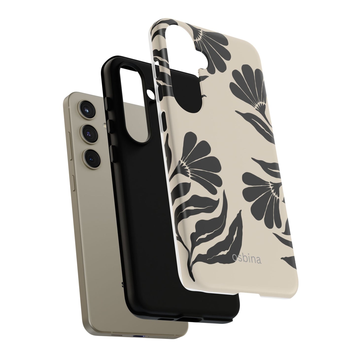 osbina | Obsidian Bloom Flower Phone Case | Modern Muse Collection