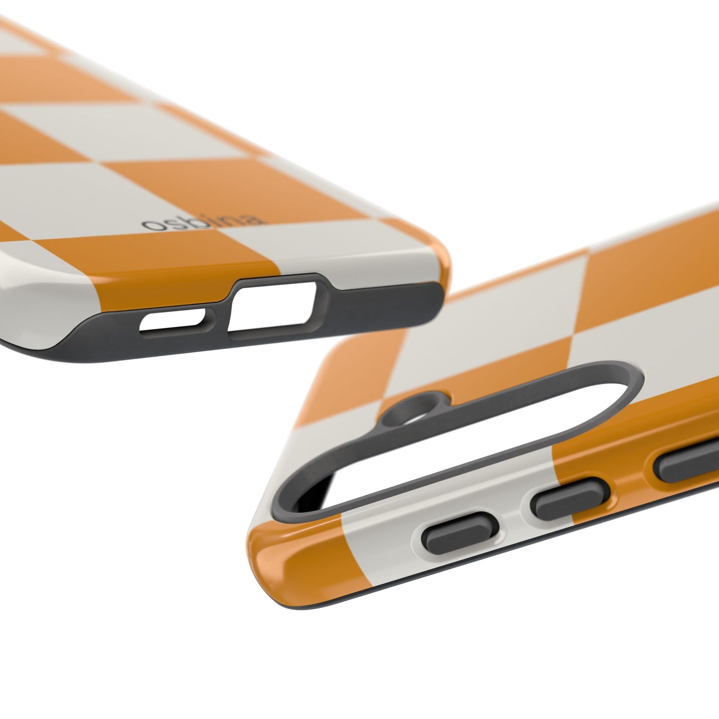 osbina | Check You Out — The Orange + White Check Case | The Season Collective
