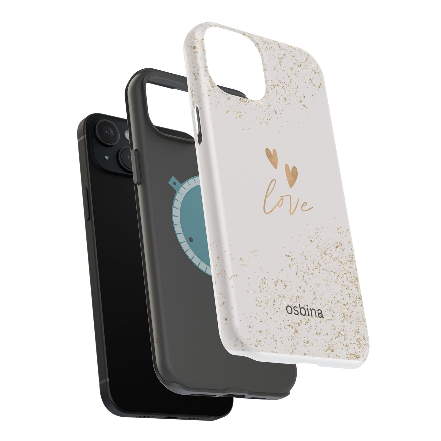 osbina | MagSafe compatible for iPhone | Golden Amour Phone Case | Modern Muse Collection