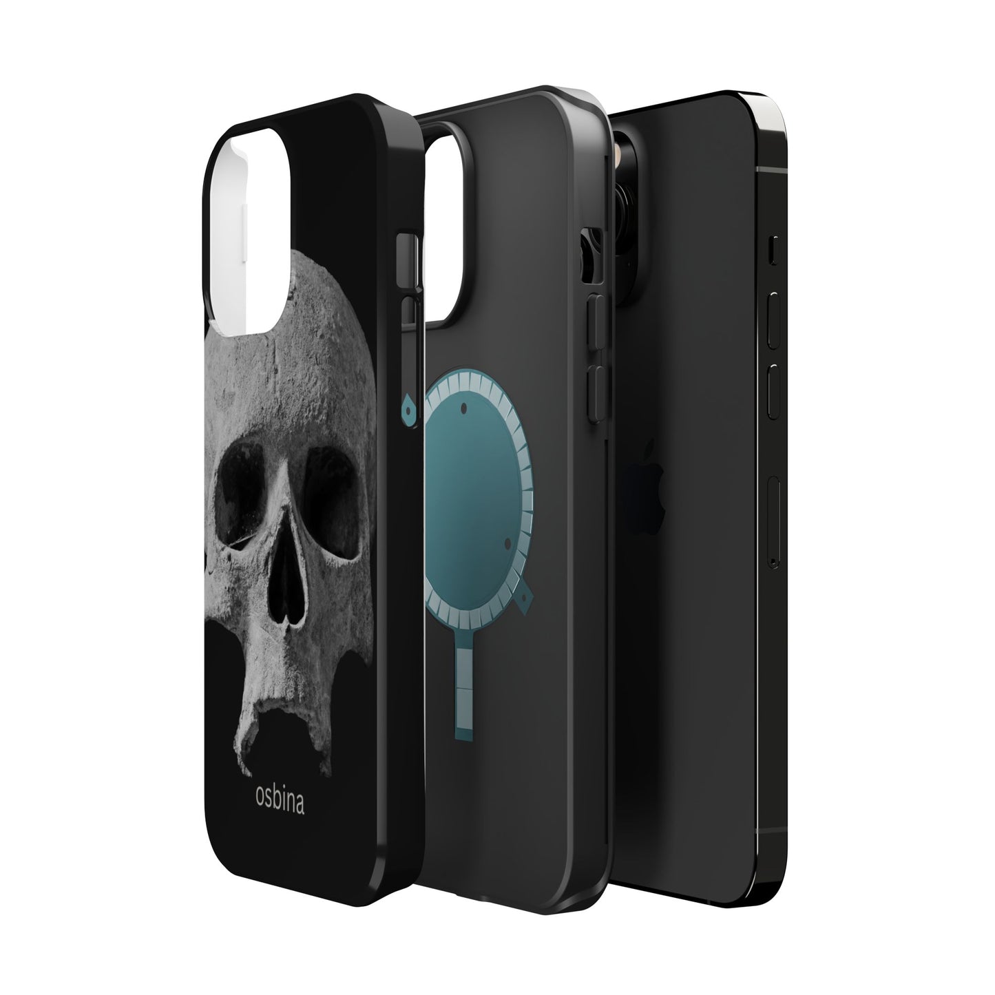 osbina | MagSafe compatible for iPhone | White Skull Phone Case | Season Collective Collection