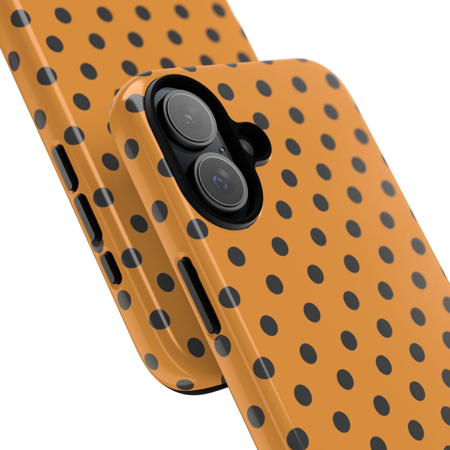 osbina | Spot On Chic — The Orange + Black Polka Dot Case | The Season Collective