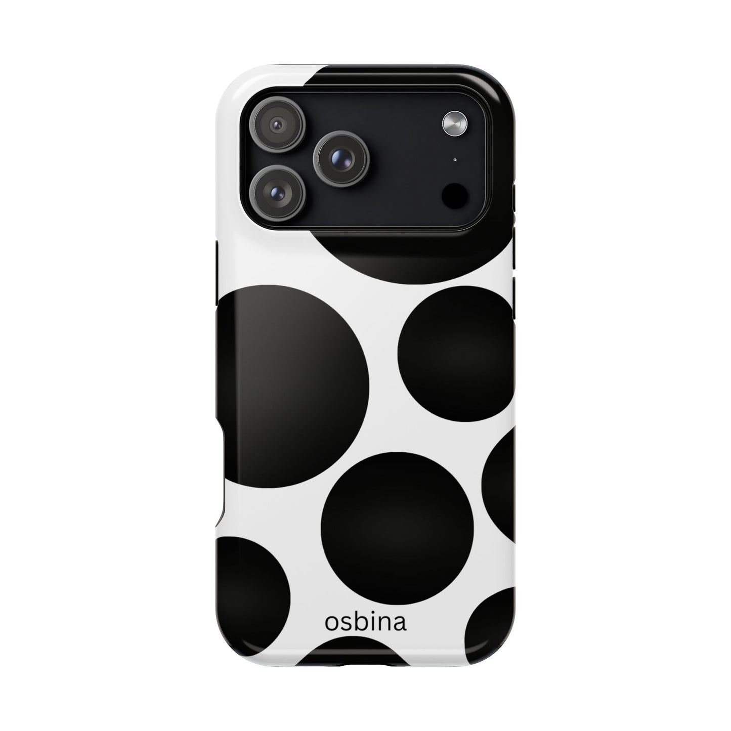 osbina | MagSafe compatible for iPhone | The Noir Bubbles Phone Case | Modern Muse Collection