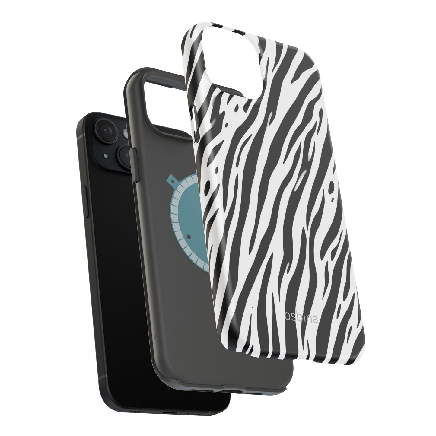 osbina | MagSafe Compatible for iPhone | The Bengal Bold Stripe Case in White + Black | The Season Collective
