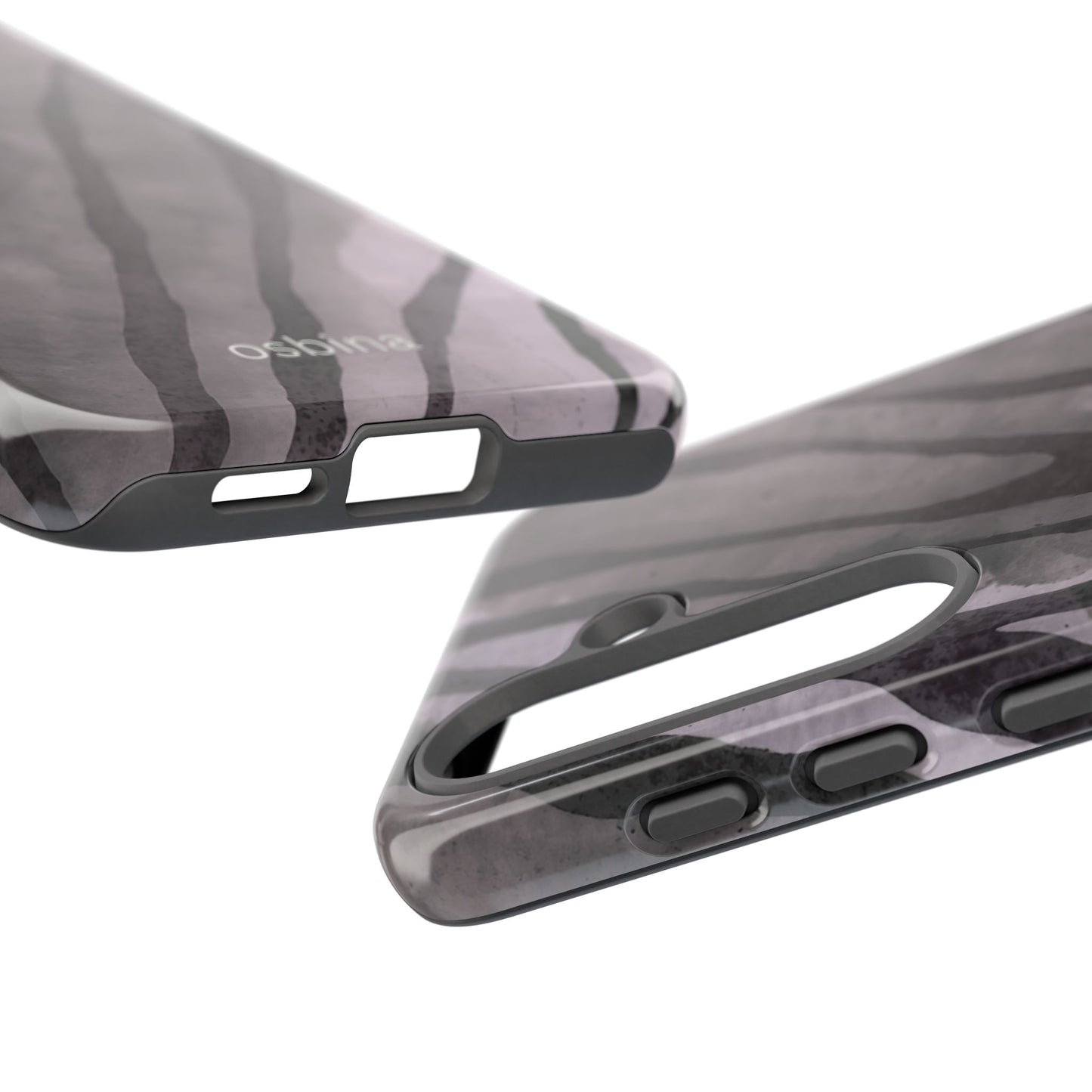 osbina | Stripes on Point — The Muted Gray + Black Tiger Case | The Season Collective