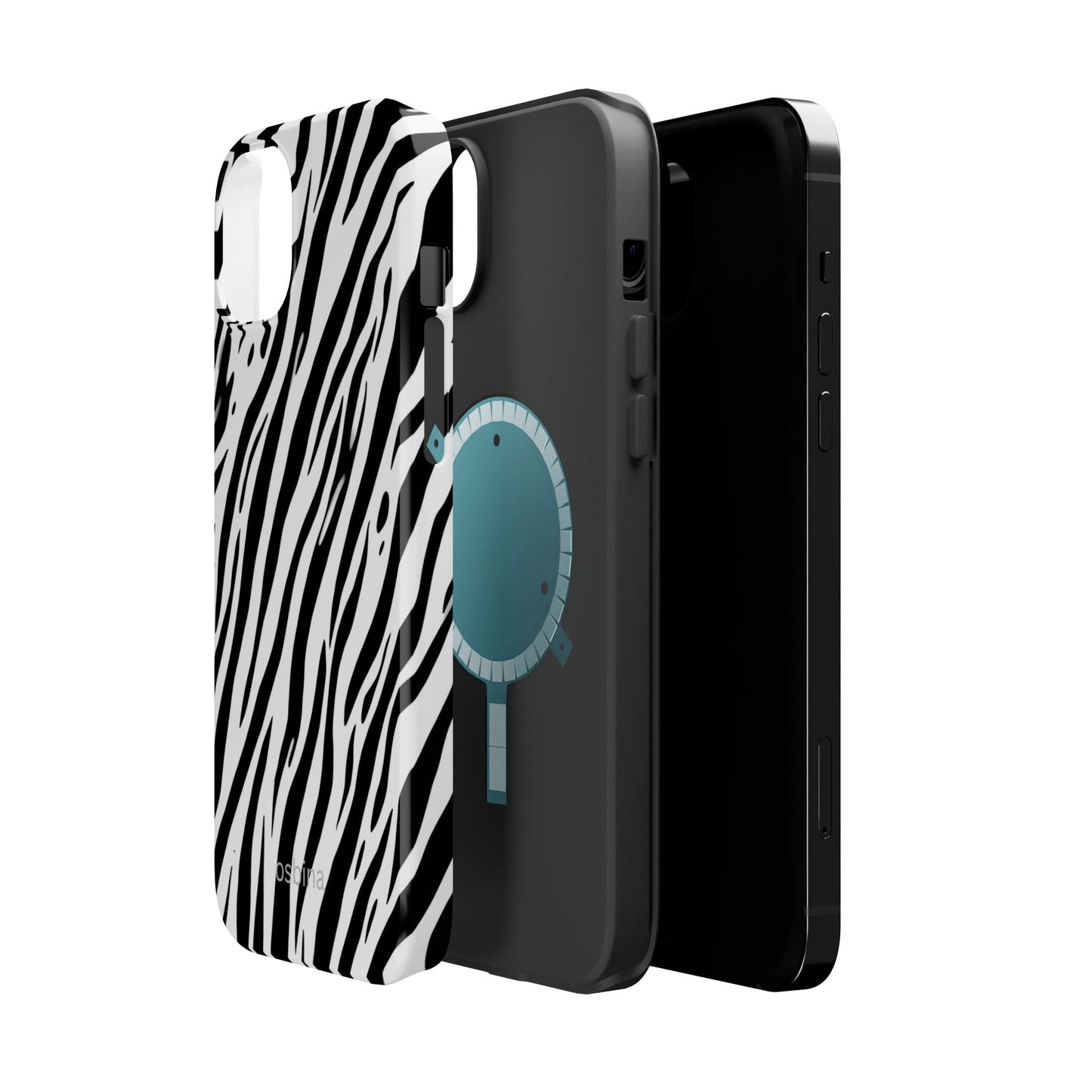 osbina | MagSafe Compatible for iPhone | The Bengal Bold Stripe Case in White + Black | The Season Collective