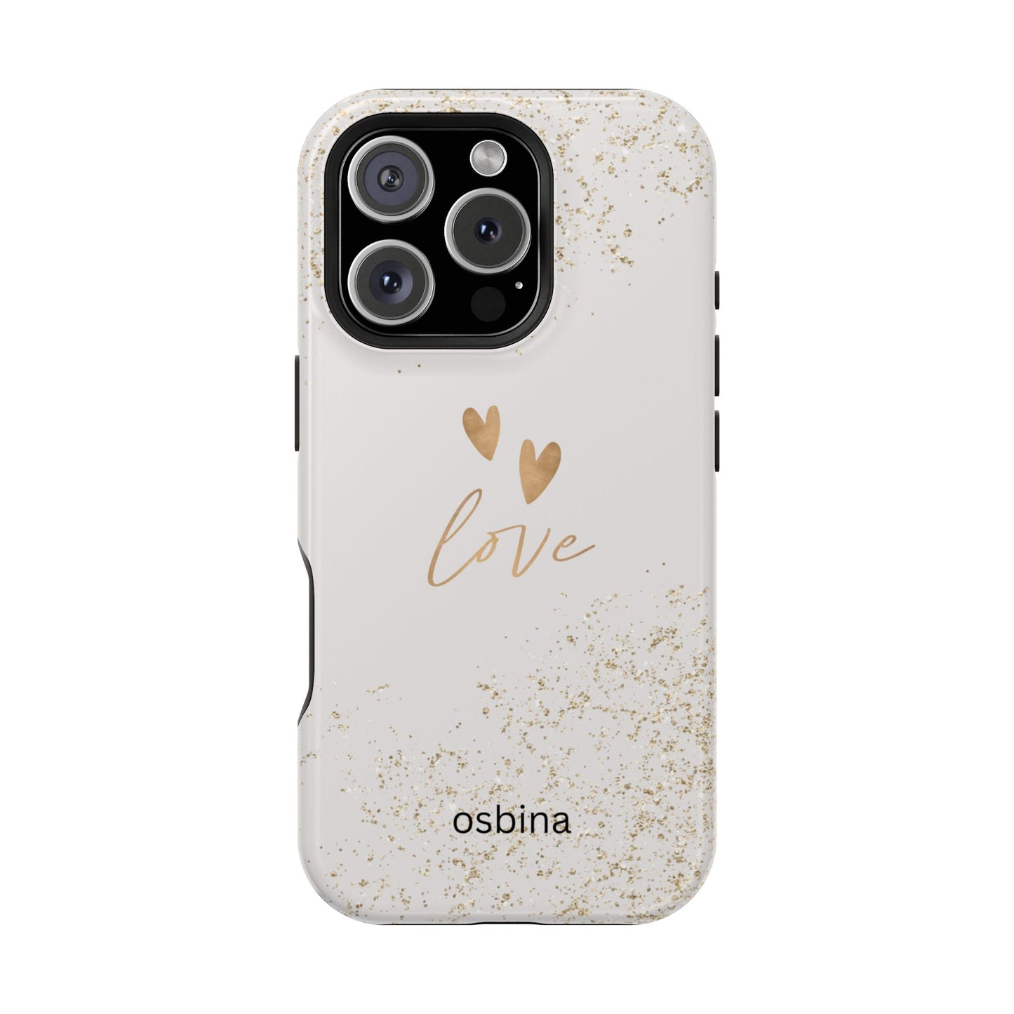 osbina | MagSafe compatible for iPhone | Golden Amour Phone Case | Modern Muse Collection