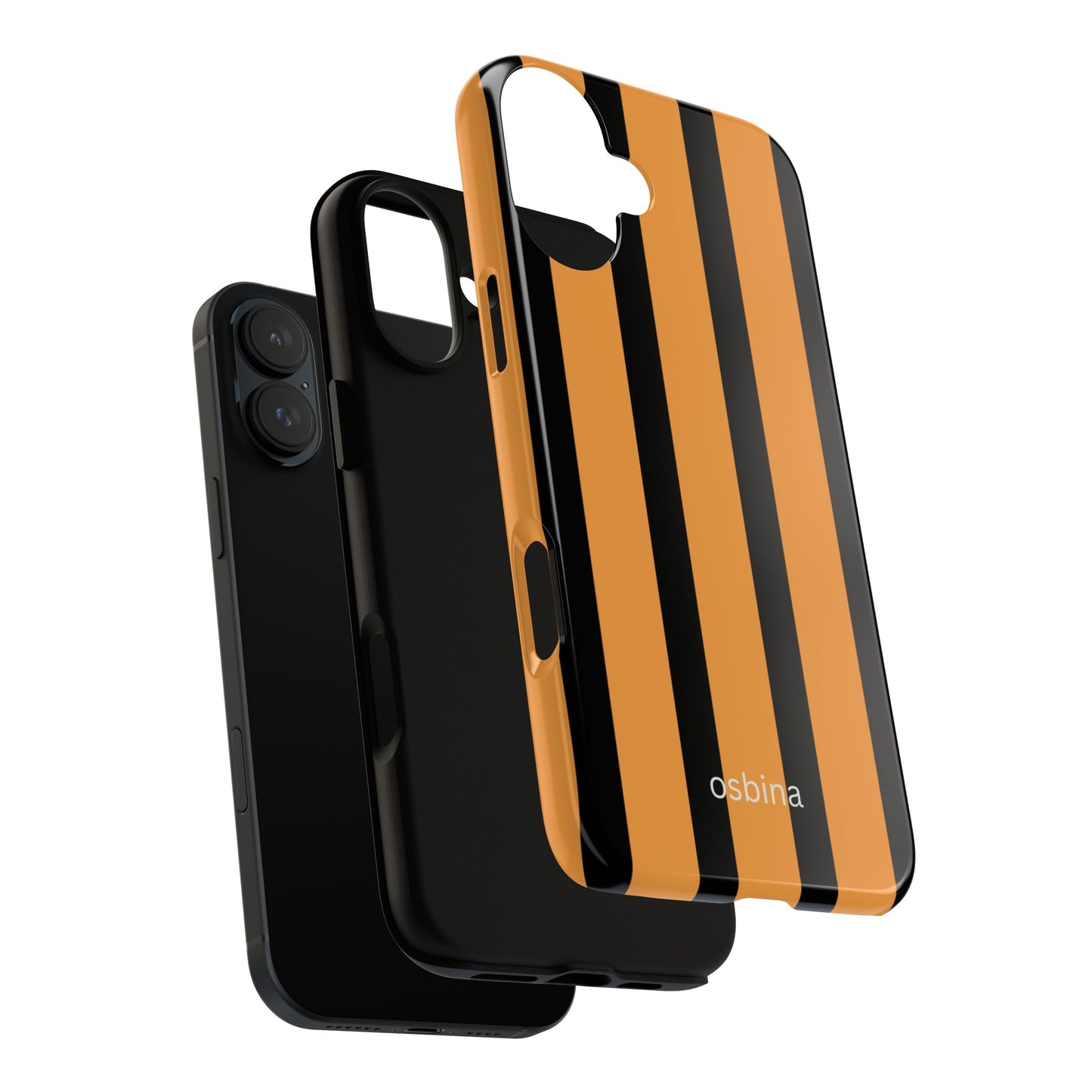 osbina | The Statement Stripe Case in Black + Orange | The Season Collective