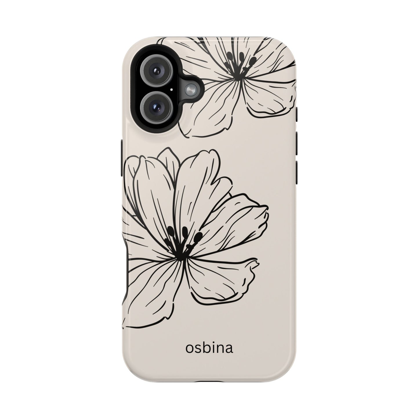 osbina | MagSafe compatible for iPhone | Poppy Whisper Phone Case | Modern Muse Collection