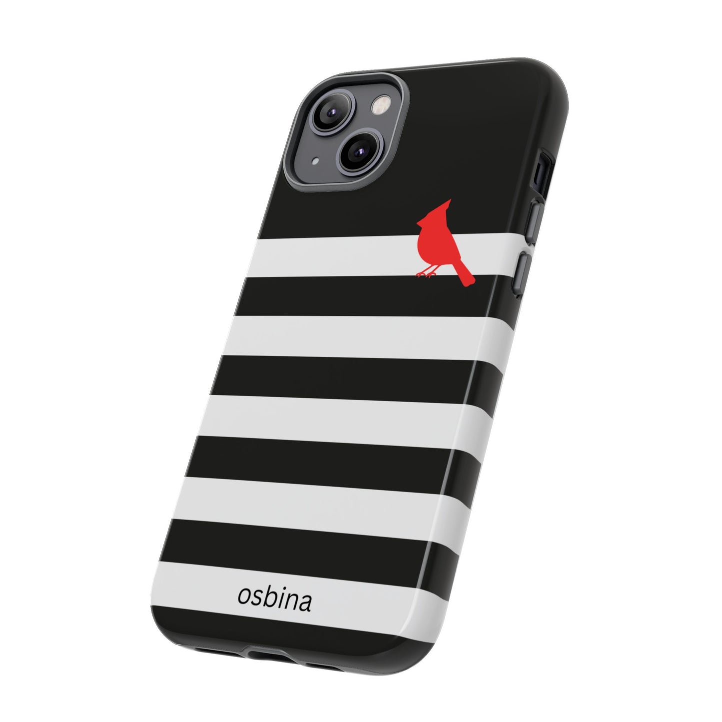 osbina | Redbird Edition Thinking of You Phone Case Black & White Stripe | Inspired By Collection